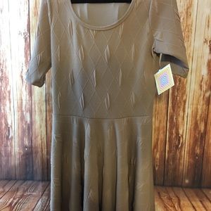Taupe XL NWT LuLaRoe Nicole Dress Solid color 16